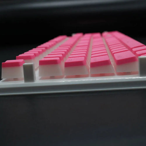 108 key pudding keycap set with translucent sides in sixteen colour options for mechanical keyboards