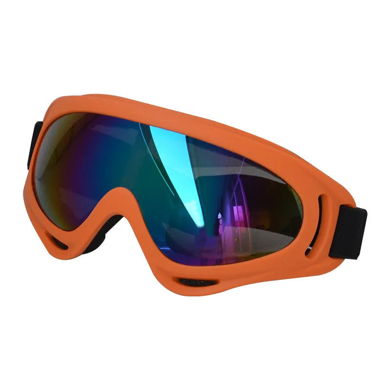 Outdoor dog sunglasses with black frame and PC lens in khaki colour for sun protection