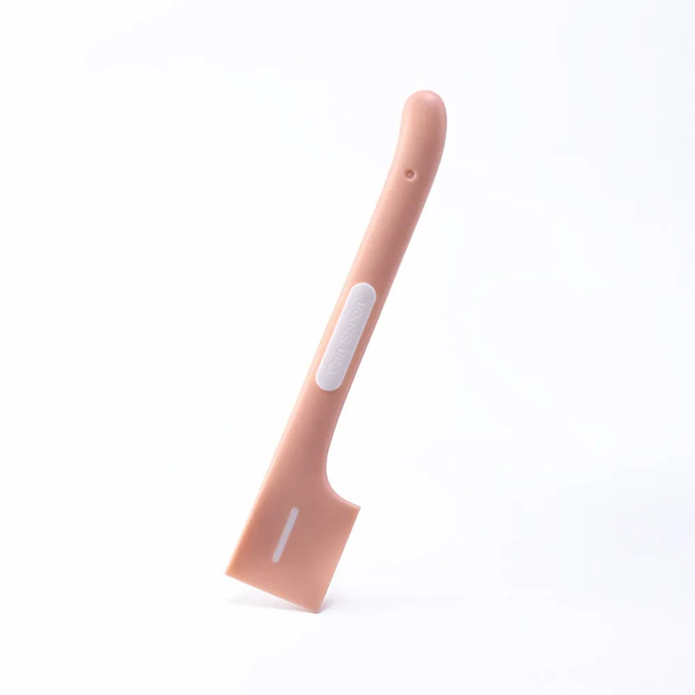 Pet feeding spoon with long handle and right-angle scraper for cat dog wet food cans