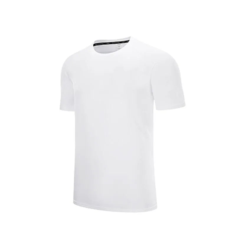 Quick-drying sports suit with short sleeves and pants in gray, black, or white for running and gym workouts