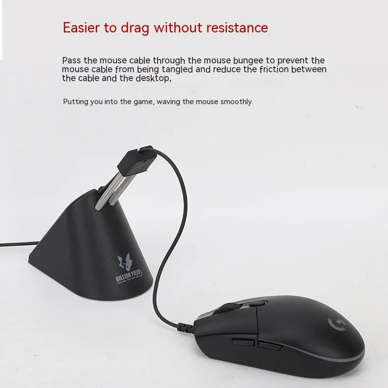 ABS plastic gaming mouse cable holder bracket in black or white colour options