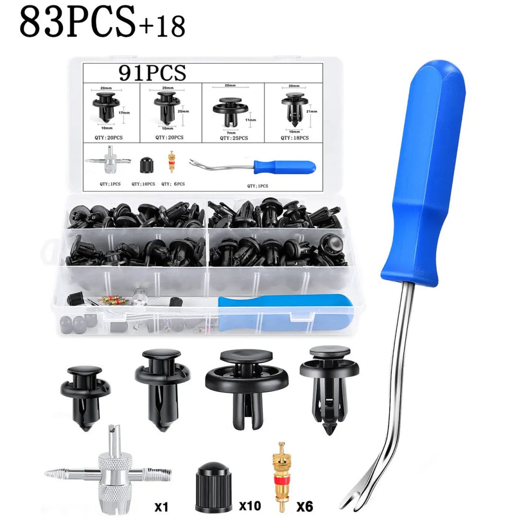 Boxed buckle car bumper splash-proof fastener holder set with 83 130 140 pieces for Acura Honda Toyota