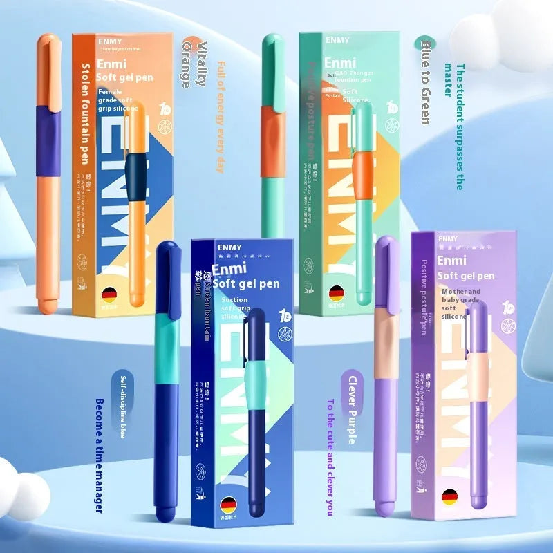 Boxed Student Posture Correction Pen in blue, green gradient, purple, and orange colour options.