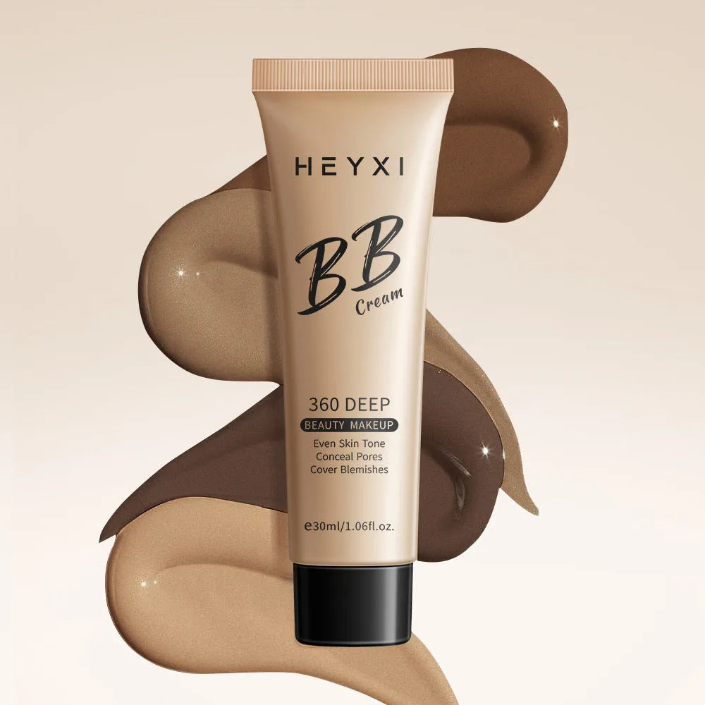 Waterproof sweatproof BB cream tube in four colour options for universal skin types