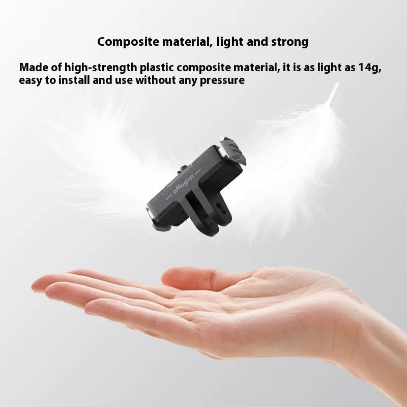 Magnetic quick release base adapter for GoPro Hero13 Black in ABS plastic and stainless steel