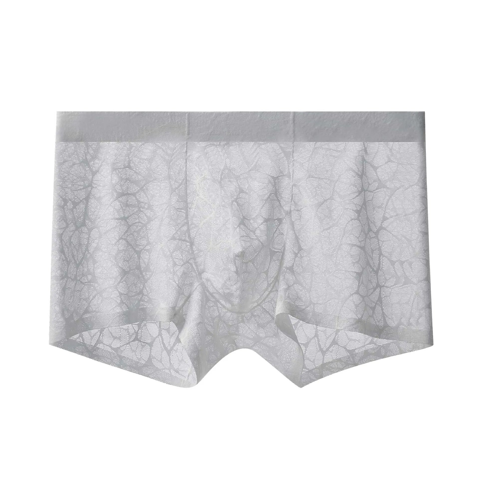 Men's leopard print jacquard boxer shorts in black, white, grey, green, and apricot colours, middle waist fit.