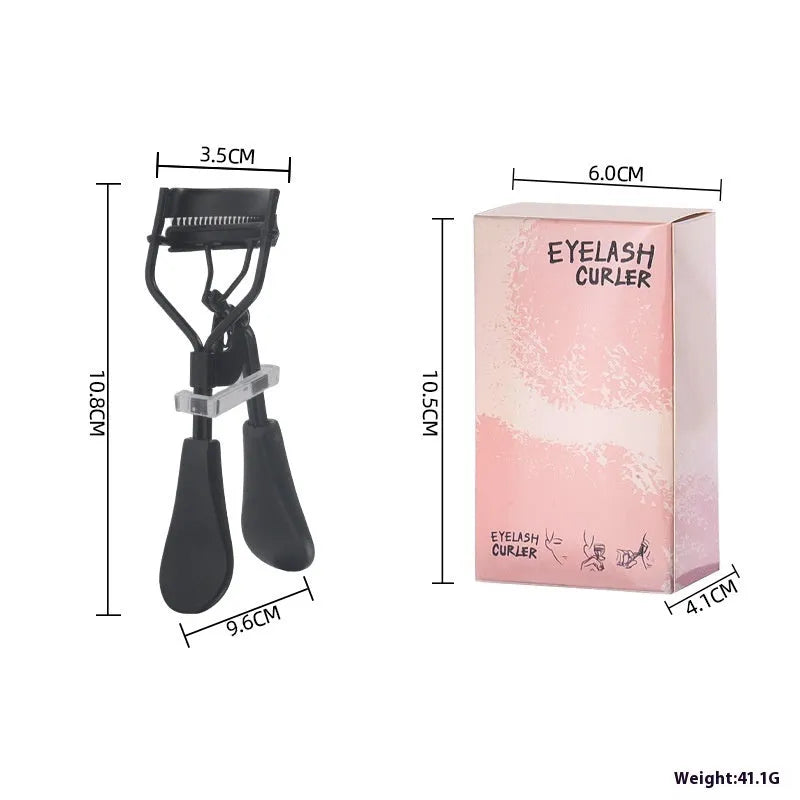 A4 carbon steel eyelash curler with comb attachment in selected colour
