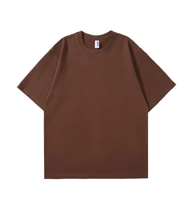 Men's heavyweight 240g cotton loose fit t-shirt in multiple solid colours