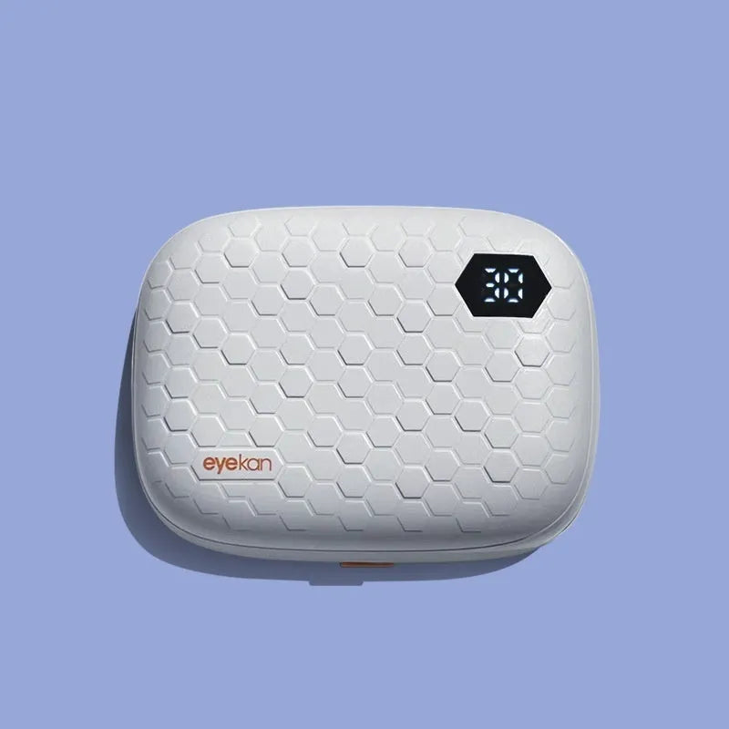 Pearl white automatic electric ultrasonic glasses cleaning machine on a surface