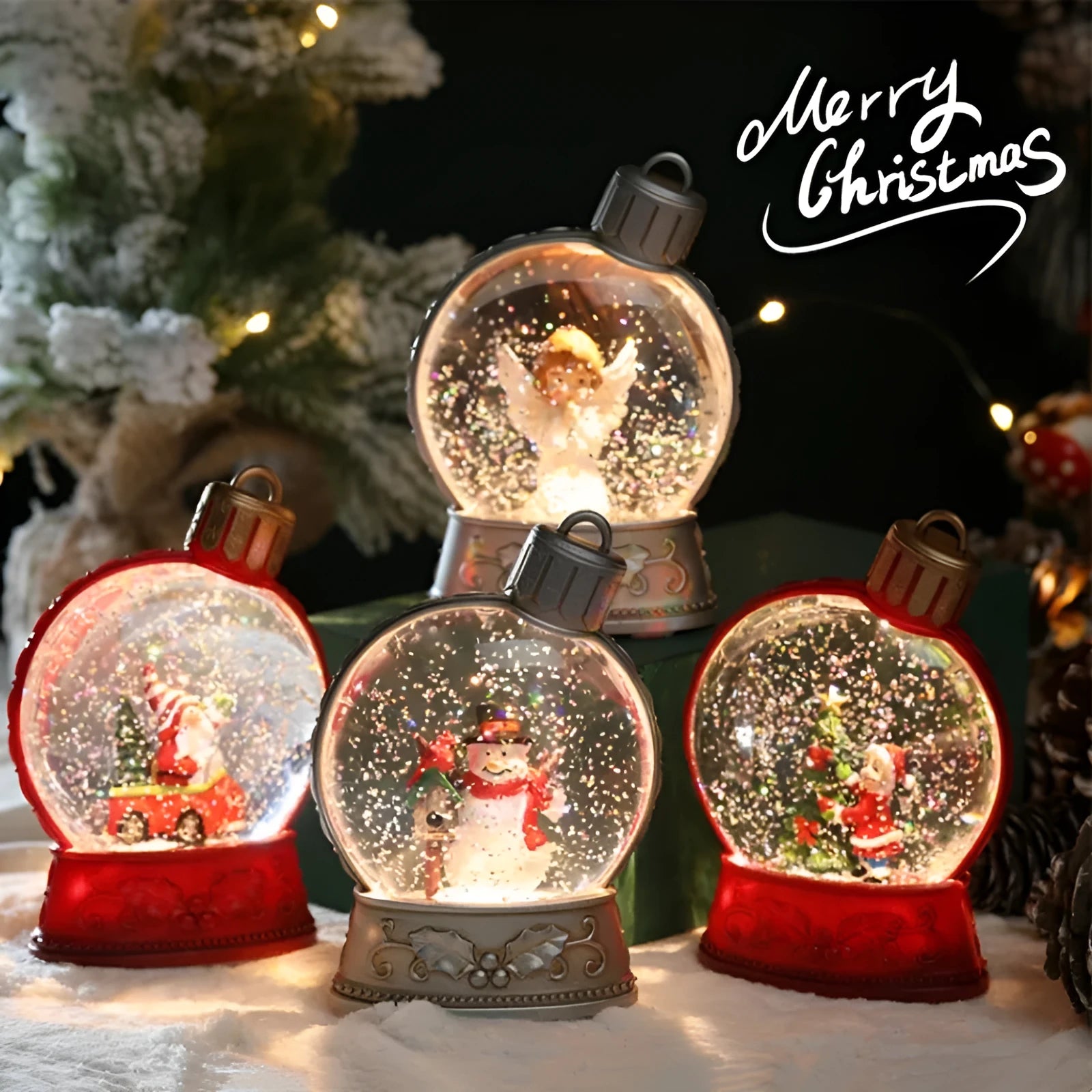 LED Christmas decoration light with simulation flame effect in snowman design
