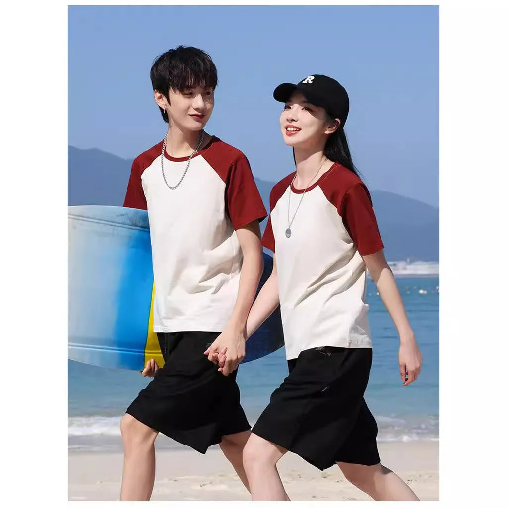 Loose fit round neck t-shirt in cotton blend fabric shown in A050 Apricot Army Green colour.
