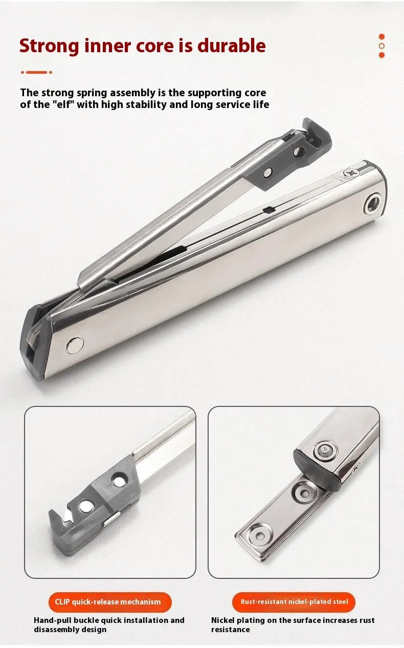 Cold rolled steel tatami cabinet support rod with stainless steel finish