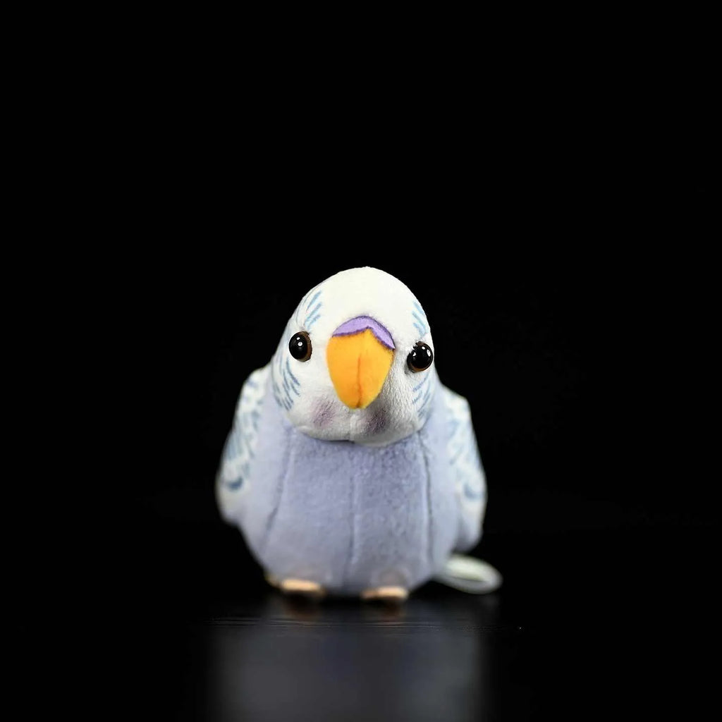 Simulation budgie doll plush toy, 10 cm tall, plush fabric with PP cotton filling, image colour