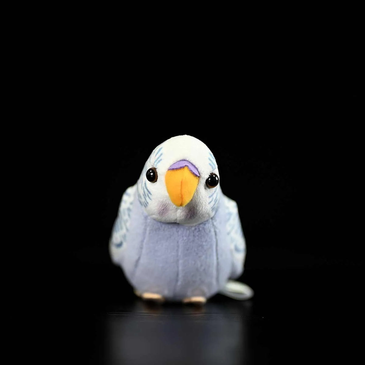 Simulation budgie doll plush toy, 10 cm tall, plush fabric with PP cotton filling, image colour