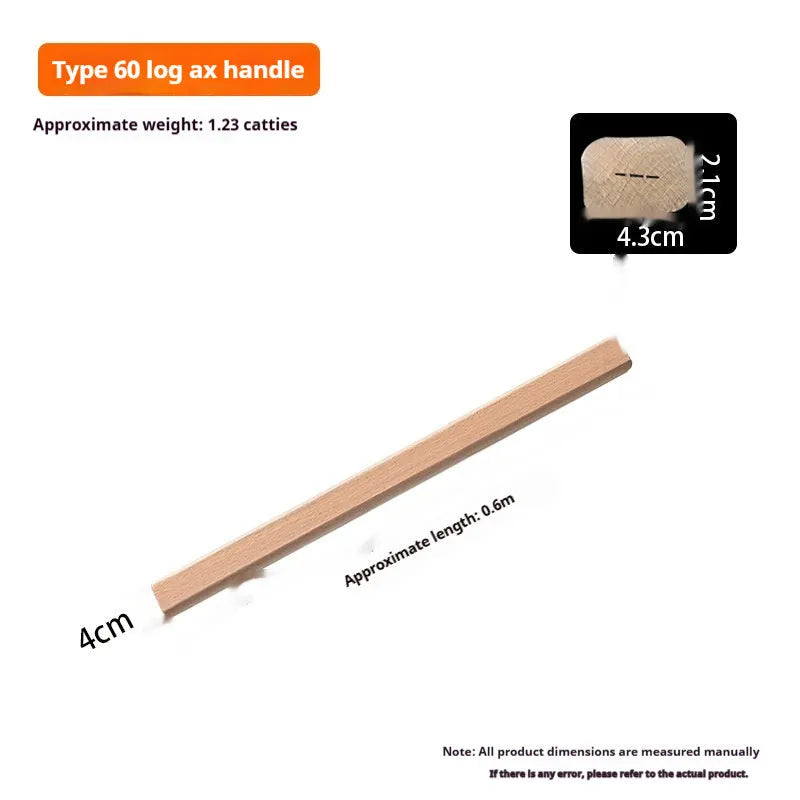 Locust wood axe handle replacement set showing multiple handle lengths for different tools
