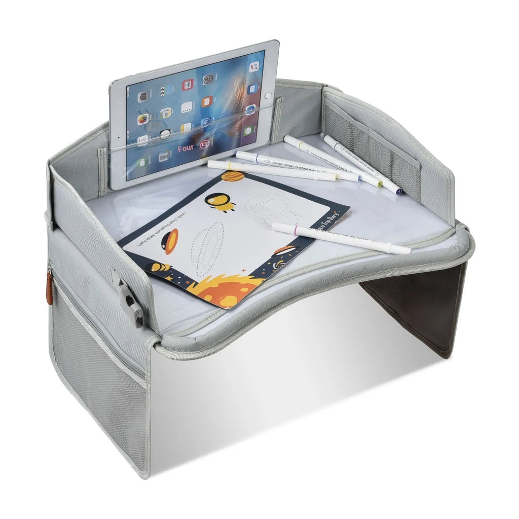 Gray children's toy car writing board tray travel artboard bag made from water-repellent cloth