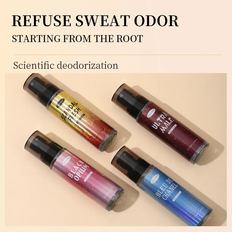 100ML body spray perfume lasting fragrance bottle with four scent options Black Opium Bleu De Chanel Scandal Fresh Ultra Male