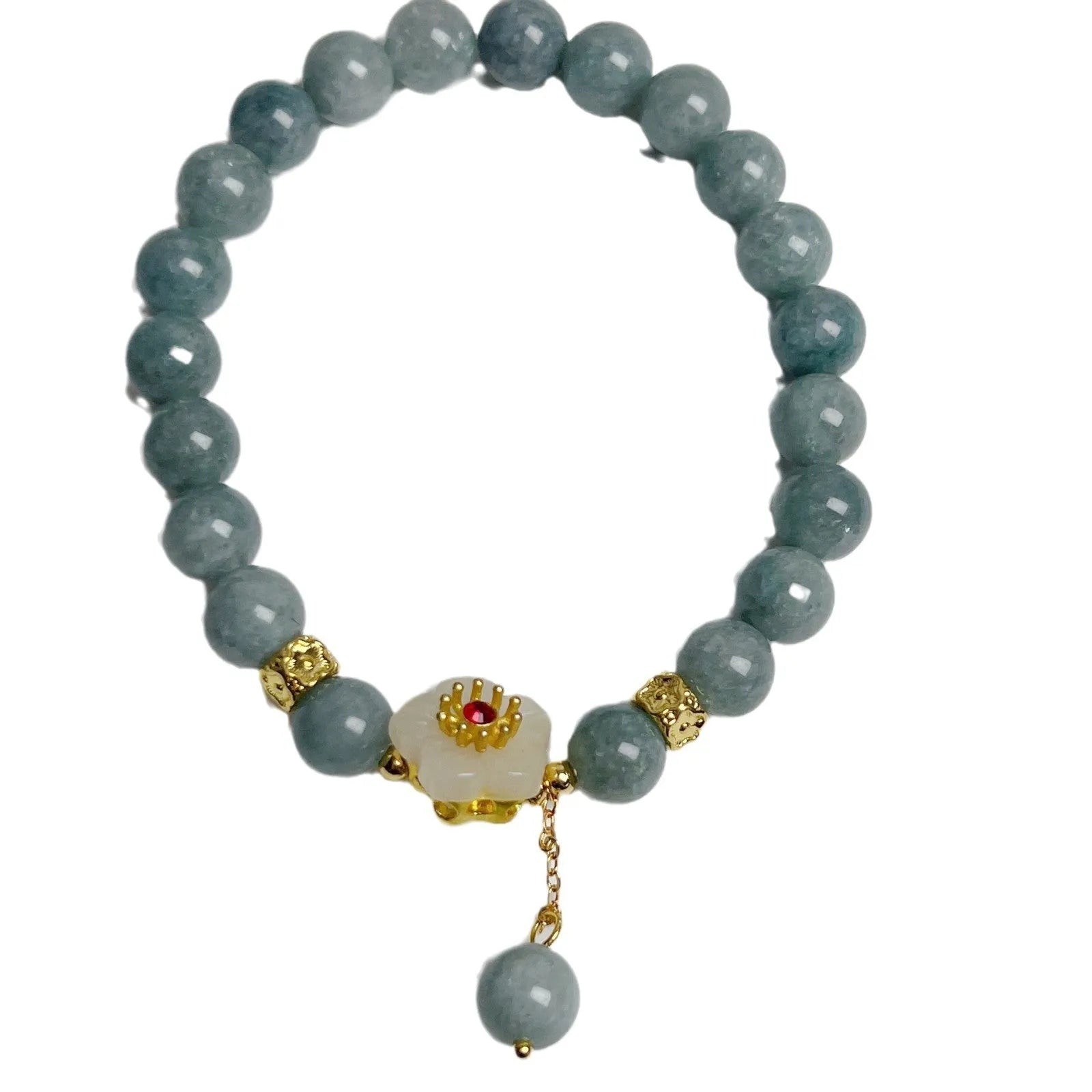 Women's adjustable jade rope bracelet with retro style and manual processing