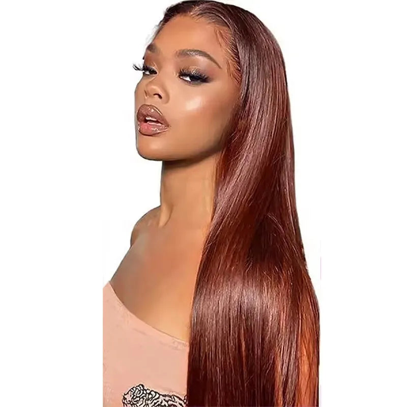Straight 13x4 human hair lace front wig, hand woven, 150% to 210% density, 10 to 30 inch lengths