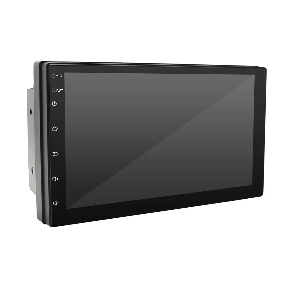 Universal car navigation radio with 7-inch touchscreen display for GPS and CarPlay.