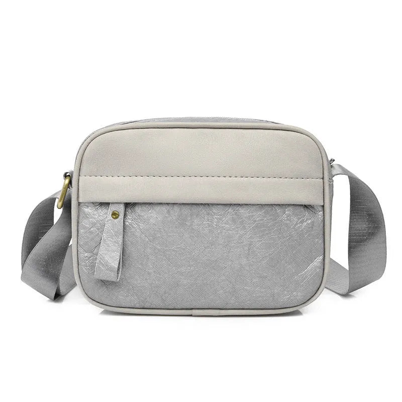 Men's waterproof crossbody bag in European retro style made from paper material