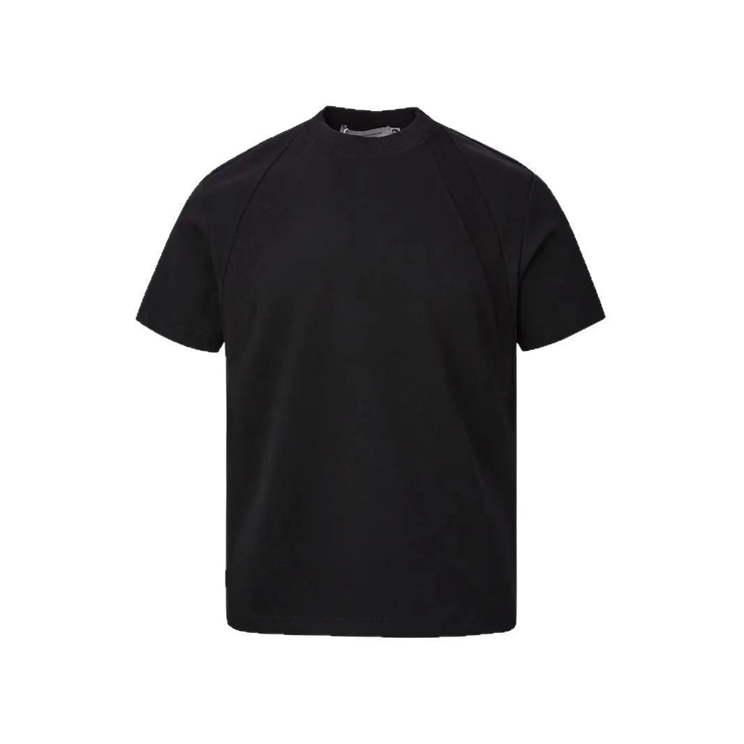 Loose fit short sleeve casual top in black, grey or white.