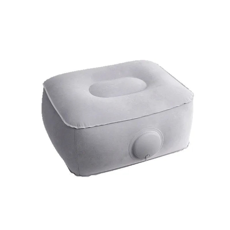 Press inflatable folding seat cushion with flocking material, shown inflated and deflated.