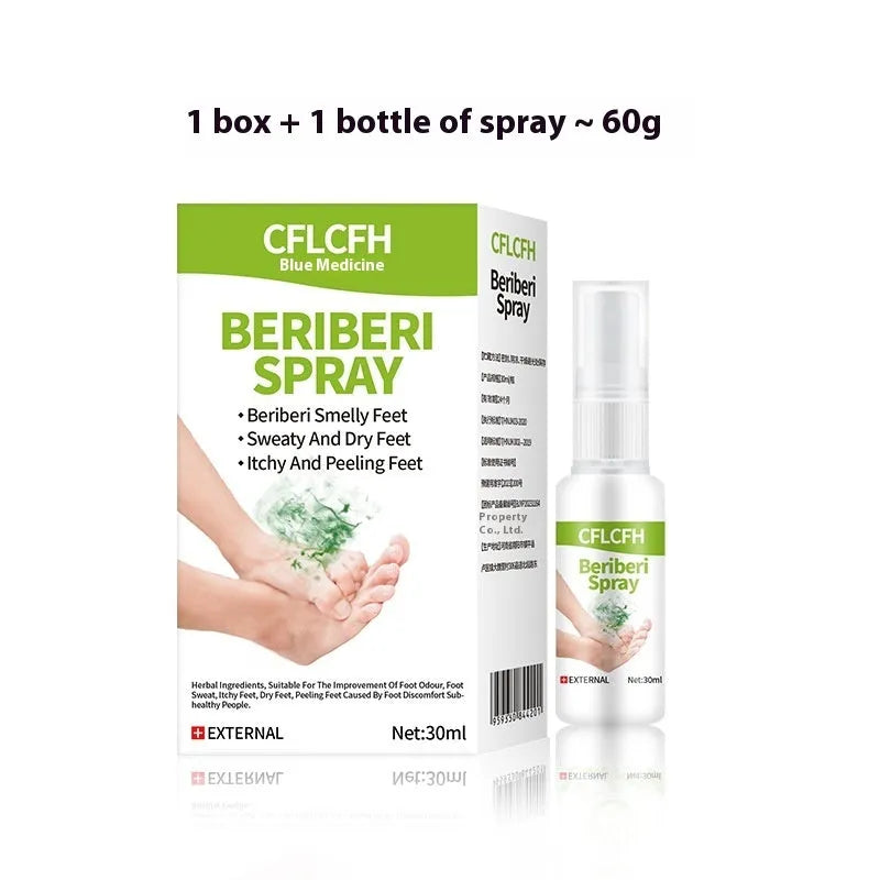 30ml foot odour spray bottle with spray mechanism for odour control