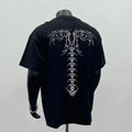 Men's loose fit short sleeve cotton t-shirt in black or white for business commute wear