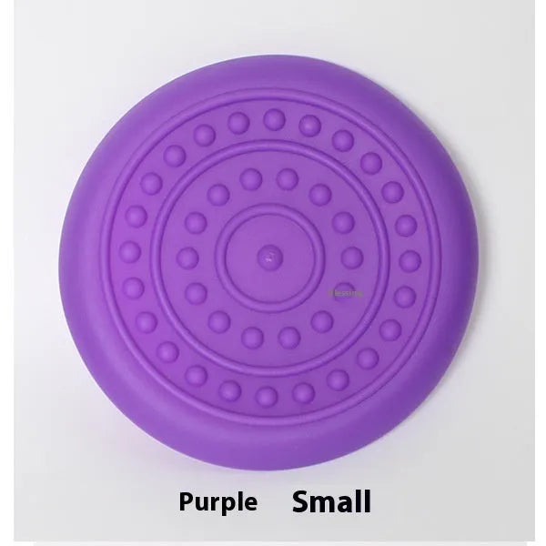 Plastic dog Frisbee disc in green colour, large size, for outdoor fetching and chewing.