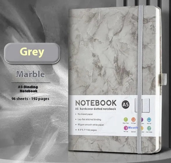 A5 office diary with hand skin feeling PU leather strap cover and lined inner pages
