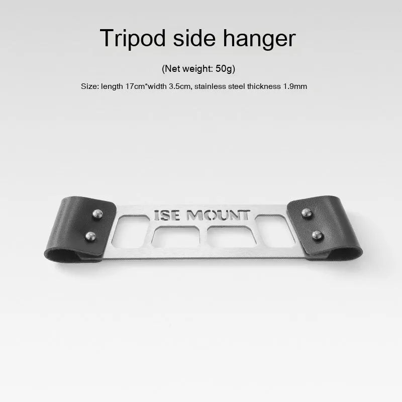 Foldable aluminium triangle camping drying rack with hooks and top tray