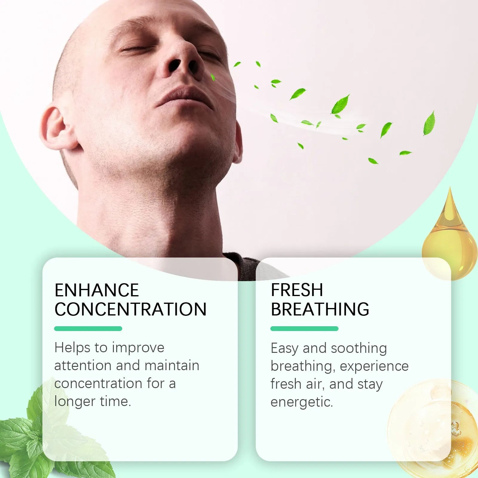Mint Cool Nose Soothing Spray Set with three 1.8ml applicators containing menthol and spearmint