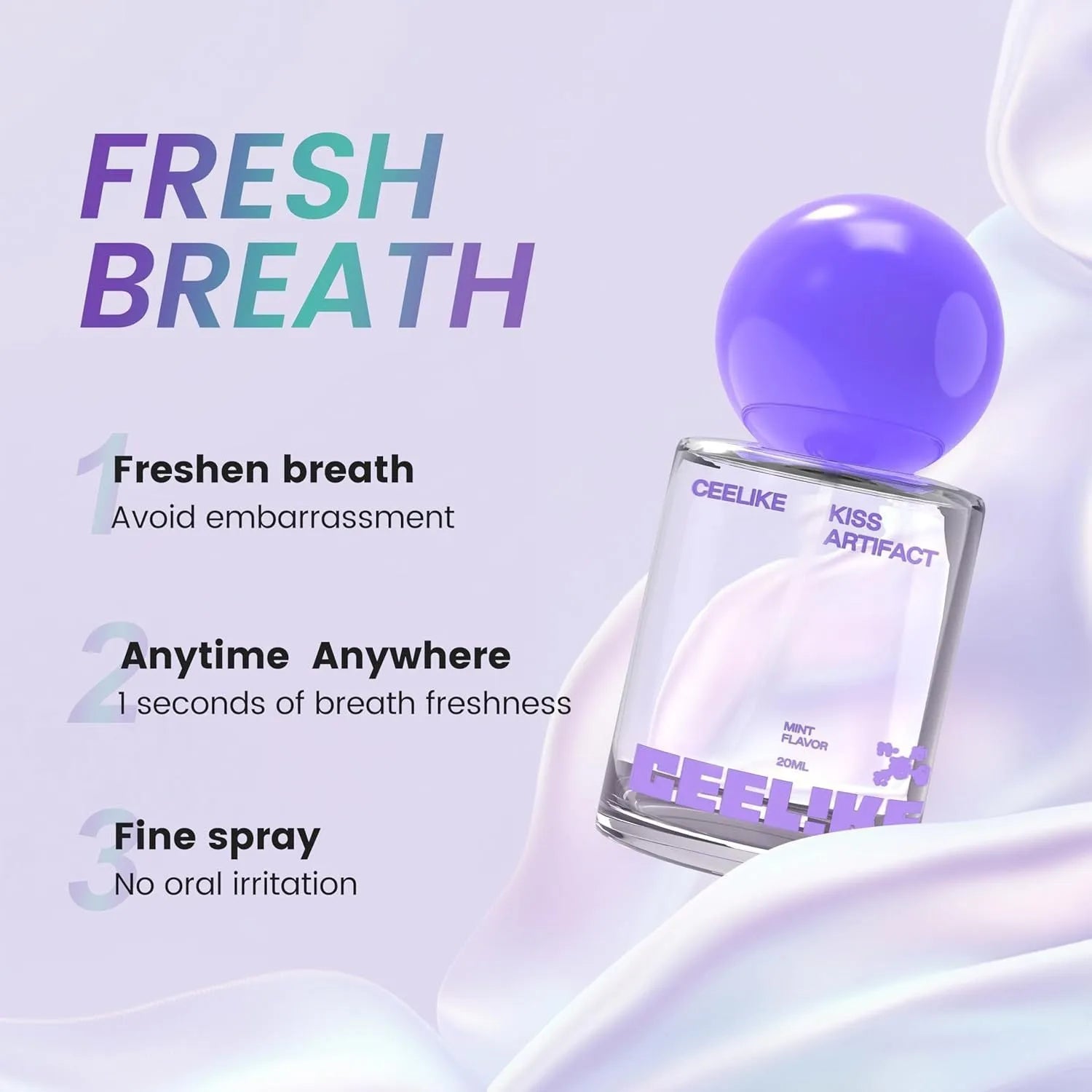20ml portable probiotic oral spray bottle for hydrating body care