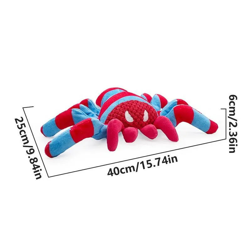 Red plush teddy bear dog toy for medium and large breeds, designed for bite-resistant chewing and teeth cleaning.