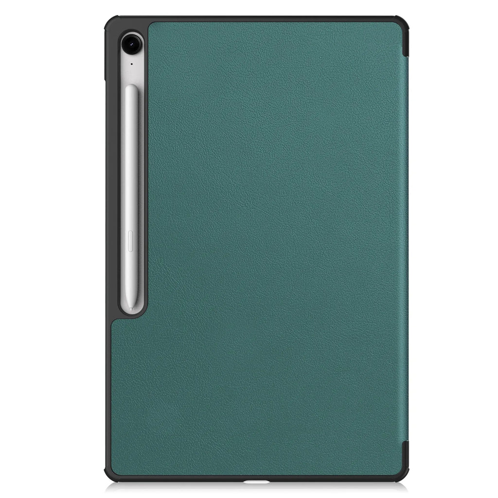 Samsung S10FE Plus leather flip case with kickstand in dark blue colour, imitation leather finish