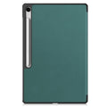 Samsung S10FE Plus leather flip case with kickstand in dark blue colour, imitation leather finish