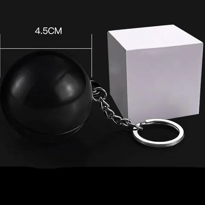 Mini magic prophet ball 4.5cm black round plastic novelty toy on white background