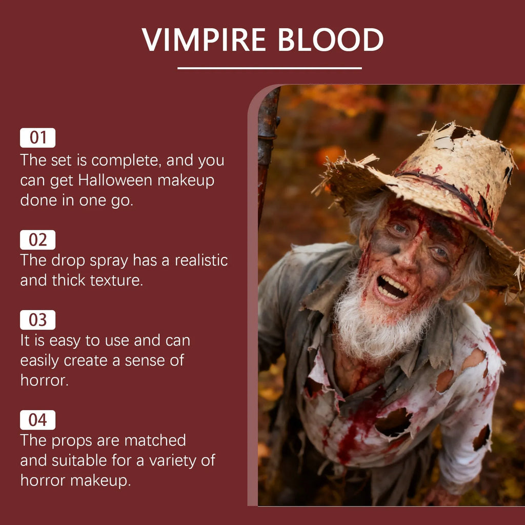Halloween plasma spray 50ml red liquid decorative spray bottle