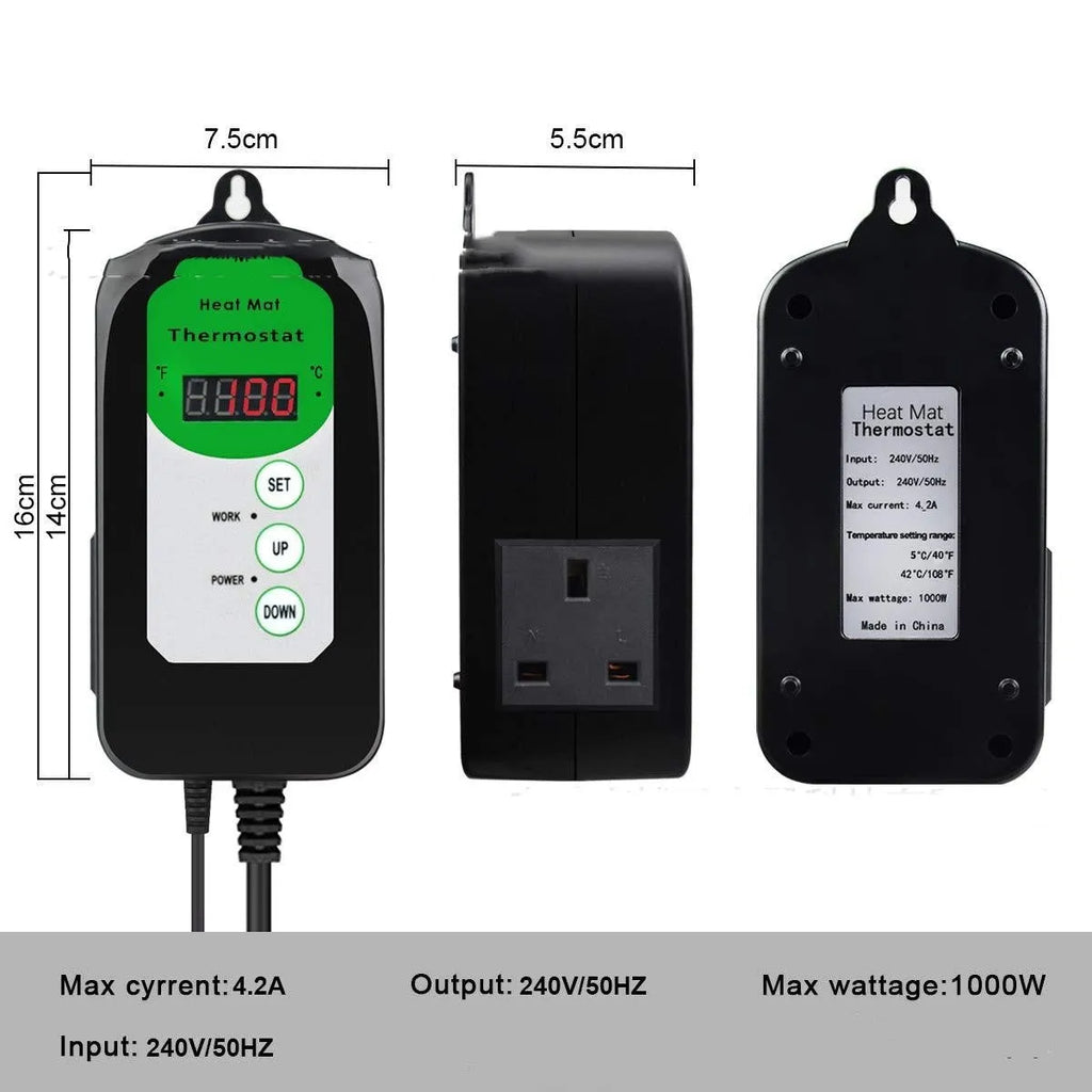 BH1912020 digital temperature controller with display showing temperature reading