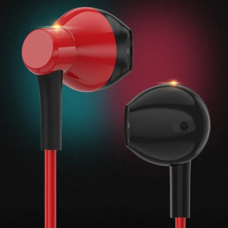 In-ear wired earphones for K-song monitoring with black plastic earpieces and high elastic TPE cable