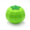 Green beef-flavoured natural rubber squeaky ball dog toy for large breed chewing.