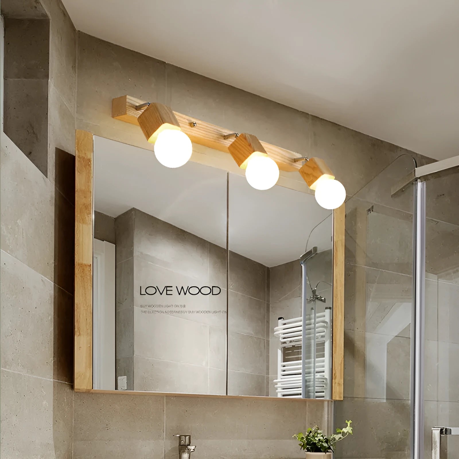 Mirror cabinet LED wall lamp with 24cm diameter and single head design