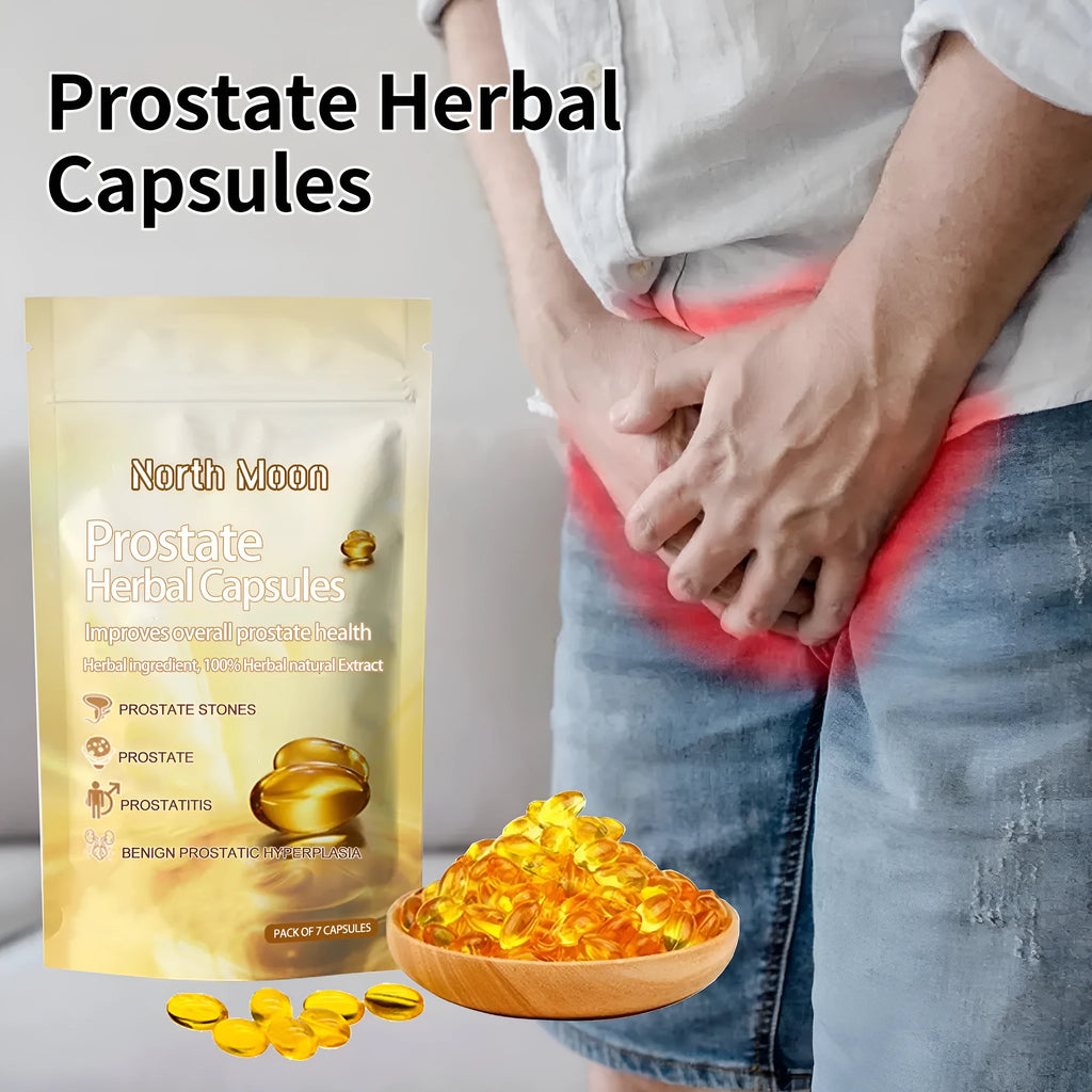 Male front discomfort care capsules, 7 per pack, herbal formula with ginseng and Astragalus