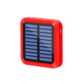 Small portable solar power bank in plastic case, 80x80x28mm, with USB output
