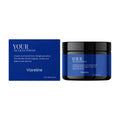 Jar of 100g indigo blue facial mask powder with ingredients listed on label.
