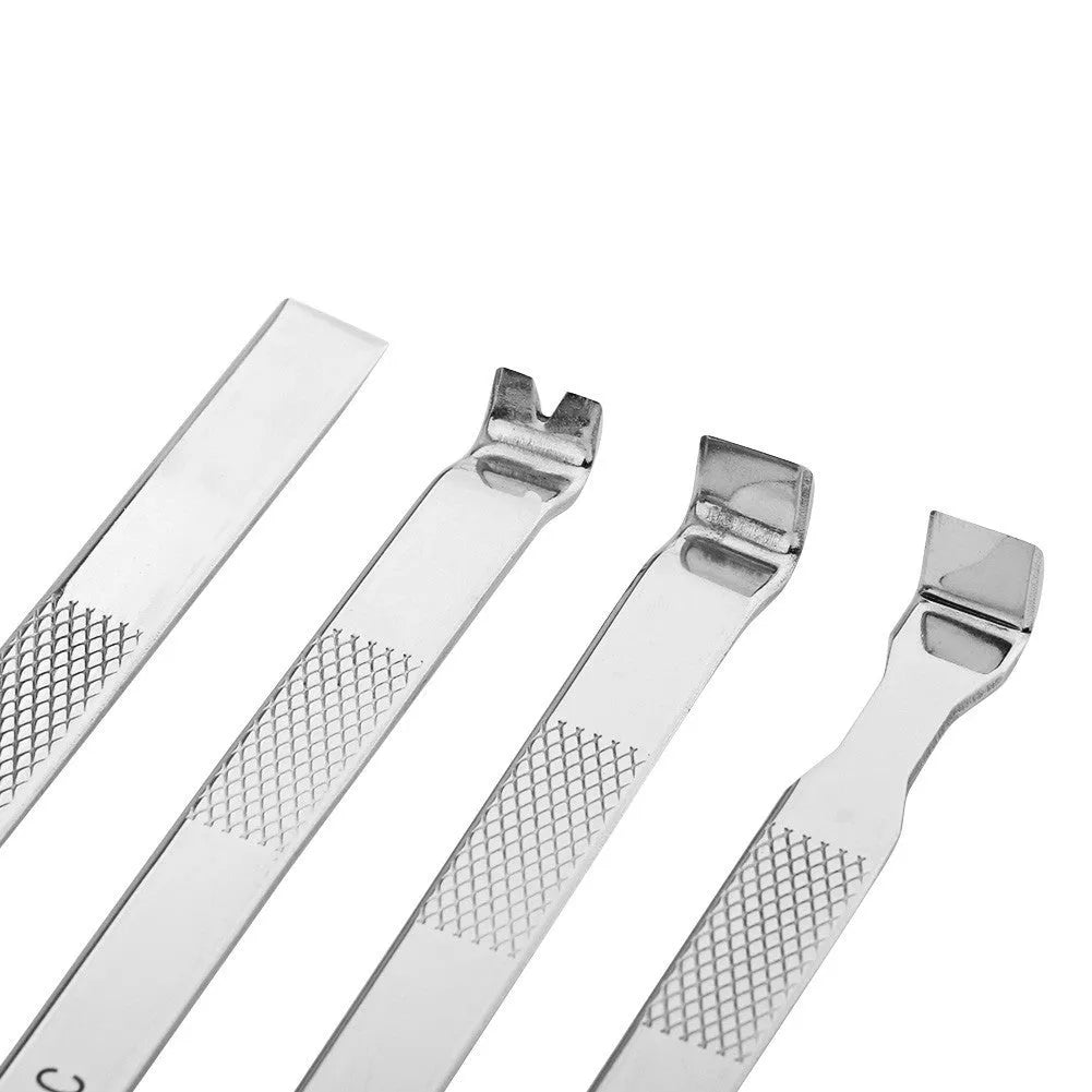 Multifunctional mobile phone repair clamp with silicone grips and included crowbar tool.