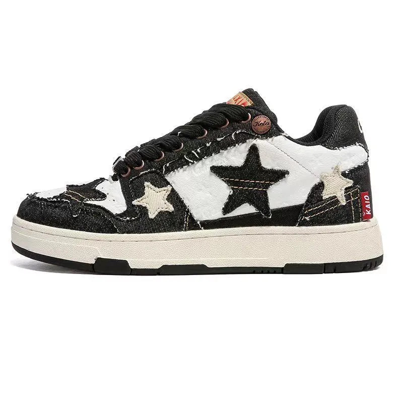 West Lake dragon well tea coloured leather platform running shoes with round toe and English muffin heel