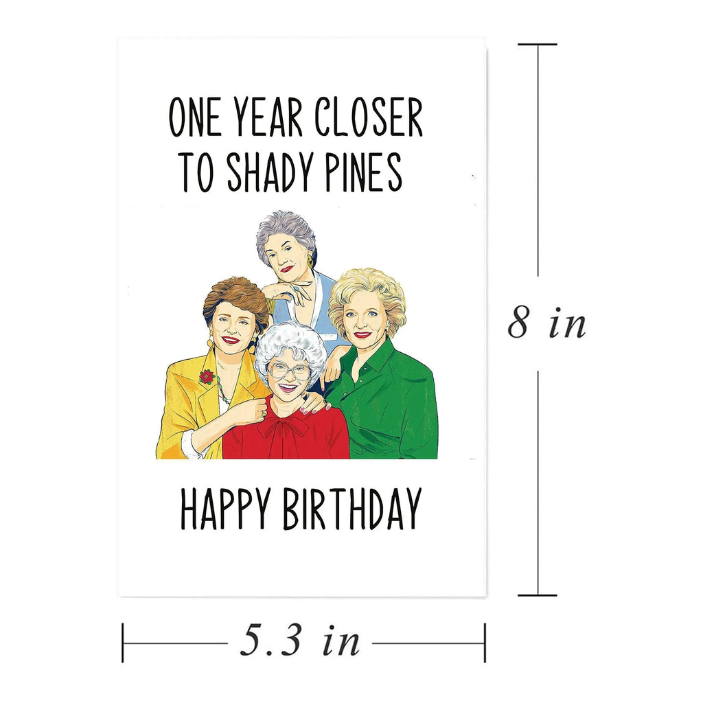 Simple modern birthday greeting card with a matching coloured envelope from a set of eight different colour and size options.