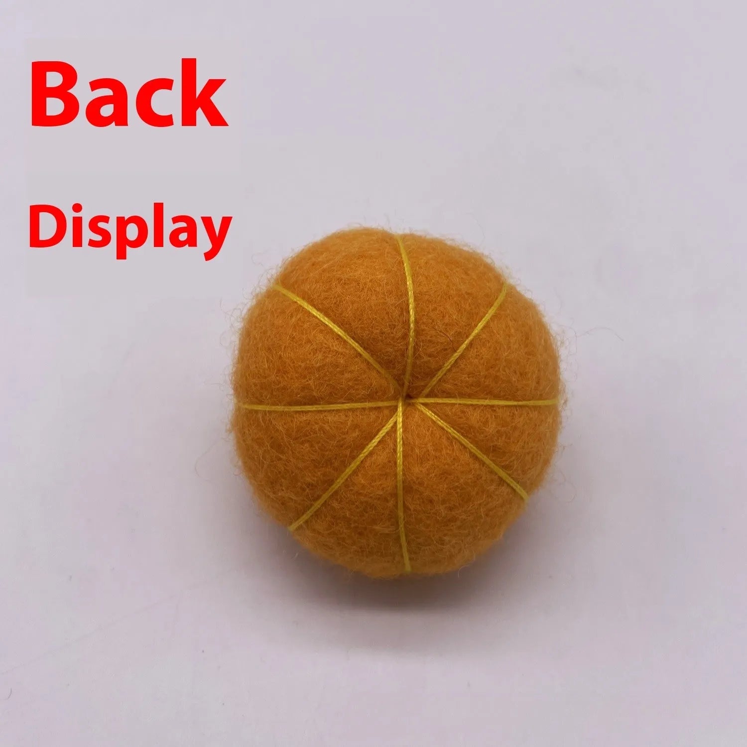 Wool felt pumpkin ornaments for doll decoration in six colours, 5cm diameter